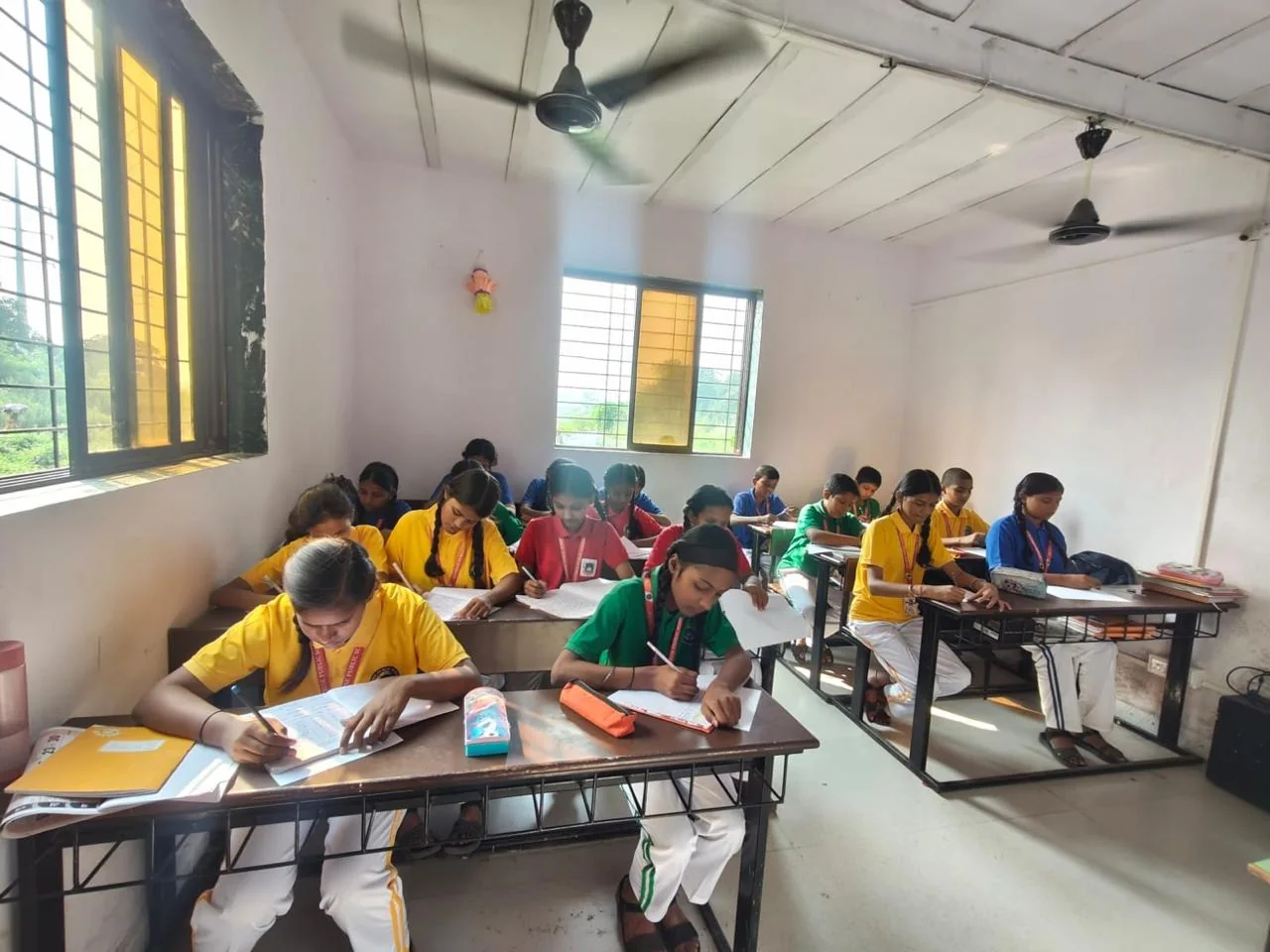 Sunrise students concentrating on classroom studies