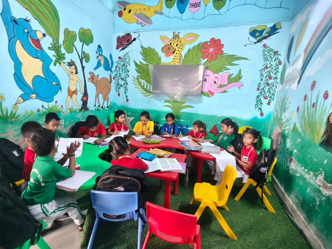 Young Sunrise Public School students learning in their early years classroom
